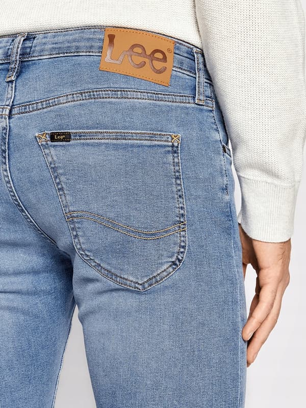 Lee MALONE SKINNY WORN KALI BLÅ SKINNY BYXOR W30 L32