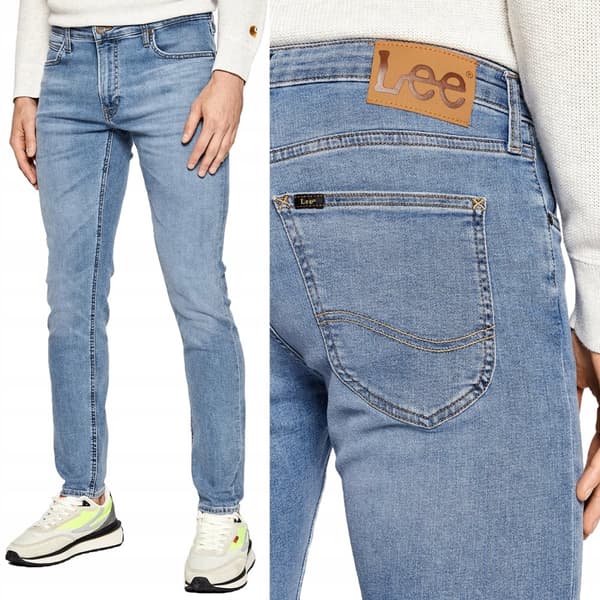 Lee MALONE SKINNY WORN KALI BLÅ SKINNY BYXOR W30 L32