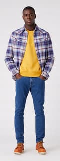 Miniatyrbild 5 av 11: Wrangler BRYSON SKINNY Revival SKINNY MÖRK DENIM W36 L34
