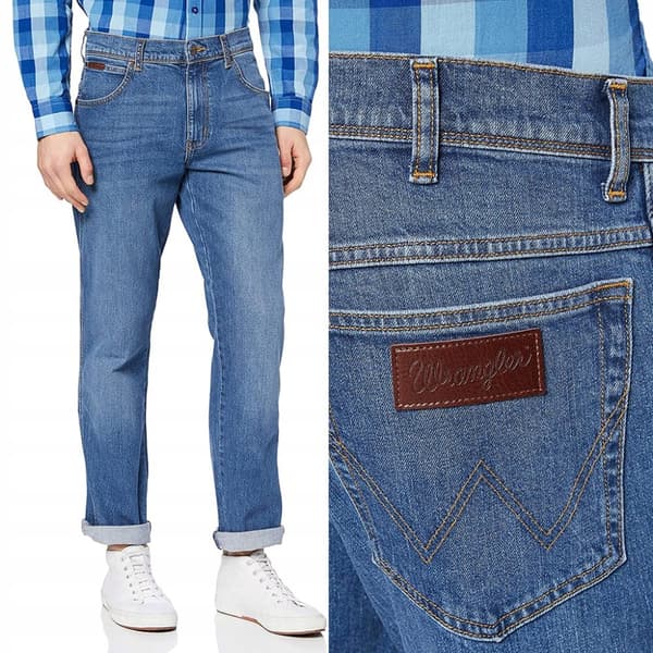Wrangler Texas Worn Blå Herrejeans W40 L32