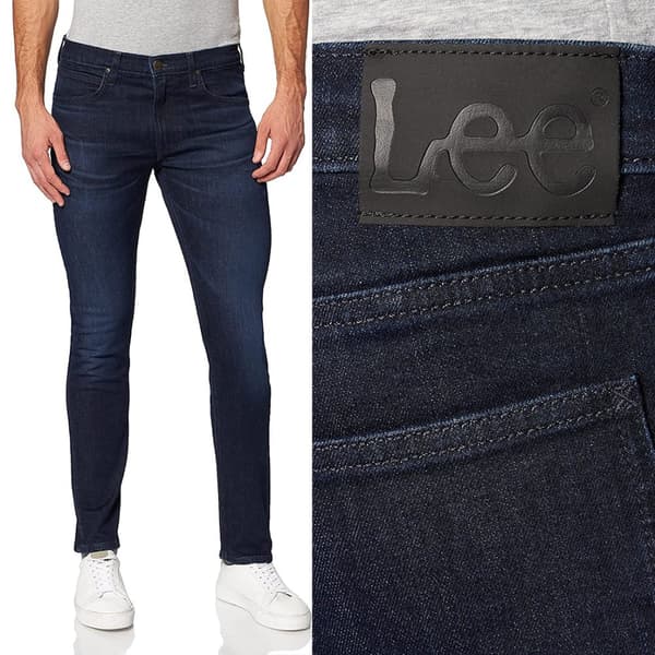 Lee LUKE SLIM DARK PARK NAVY BLUE SKINNY PANTS W30 L32