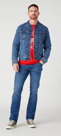 Miniatyrbillede 5 af 7: Wrangler GREENSBORO REGULAR Aries Blå LIGHT BEN DENIM W40 L30