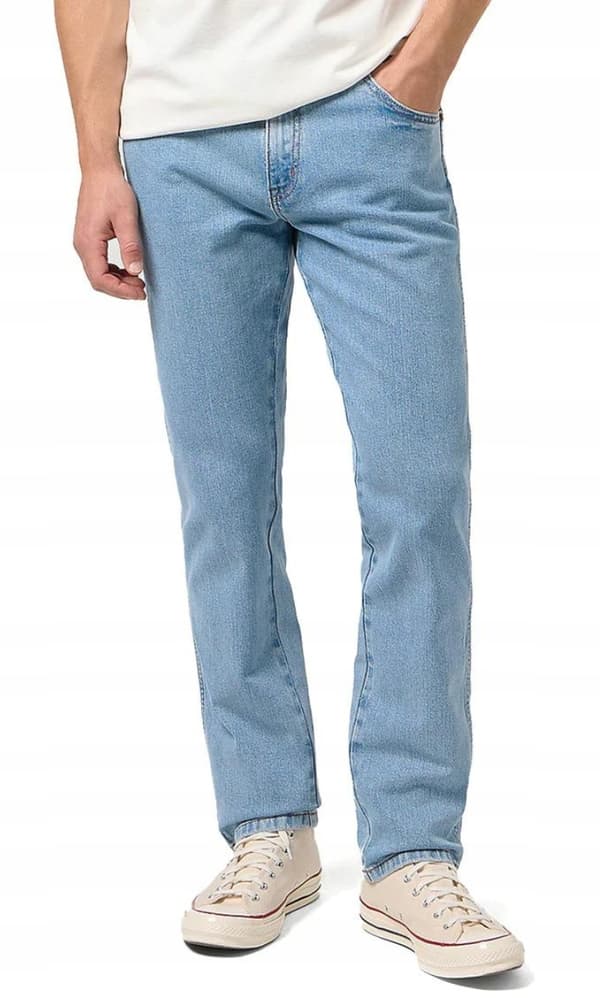 Wrangler TEXAS SLIM Good Vibes KLASSISK TAPERED BLÅ DENIM W38 L32