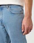 Miniatyrbillede 5 af 6: Wrangler TEXAS SLIM Good Vibes KLASSISK TAPERED BLÅ DENIM W38 L32