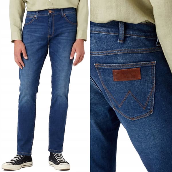 Wrangler LARSTON SLIM TAPERED For Real TAPERED DARK DENIM W36 L34