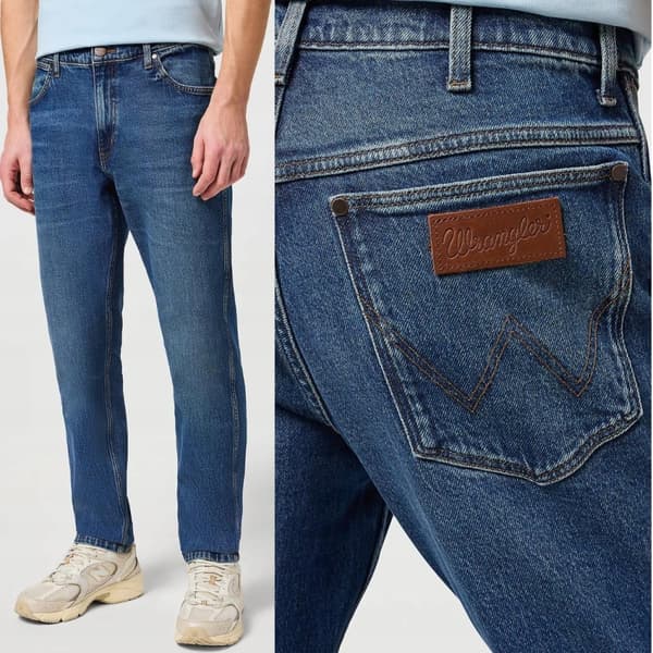 Wrangler River Seeing Double Klassisk konisk mørk denim W31 L32