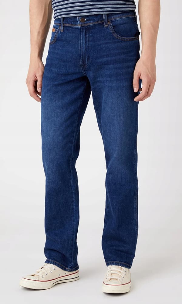Wrangler Texas Dancing Water Klassisk rak mörk denim W34 L30
