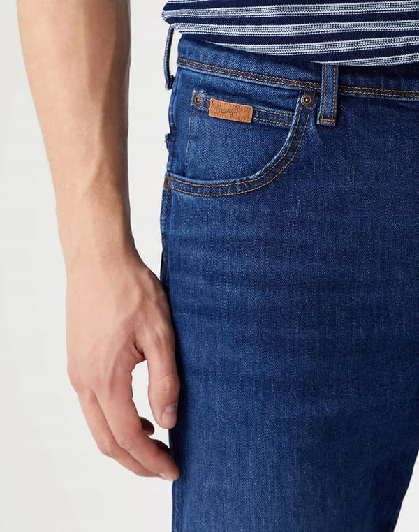 Wrangler Texas Dancing Water Klassisk rak mörk denim W34 L30