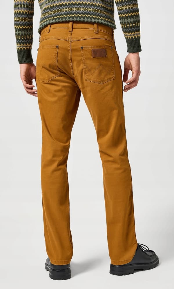 Wrangler GREENSBORO Monks Robe ENKLE BRUNE STOFBUKSER W31 L32