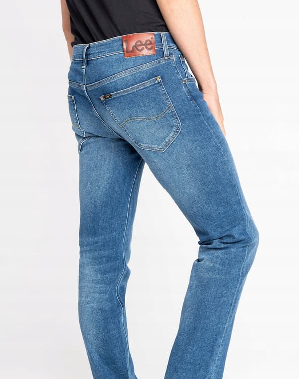 Lee DAREN ZIP FLY REGULAR STRAIGHT Blå Drop STRAIGHT MØRKE JEANS W38 L34