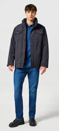 Miniatyrbillede 5 af 8: Wrangler GREENSBORO Dark Trails BØRSTEDE 365 VARME, LIGE MØRKE JEANS W32 L36