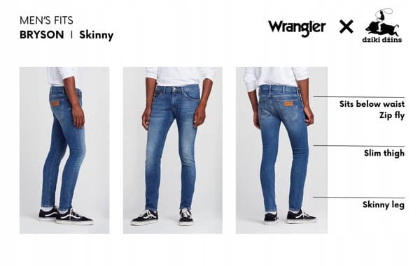Wrangler BRYSON Blue Jam FREE TO STRETCH SKINNY DARK DENIM W32 L34