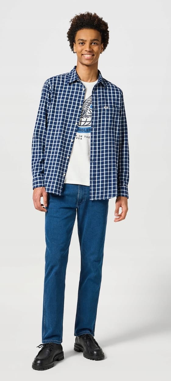 Wrangler GREENSBORO Siniharmaa UUSI MALLISTO SIMPLE DARK DENIM W30 L32