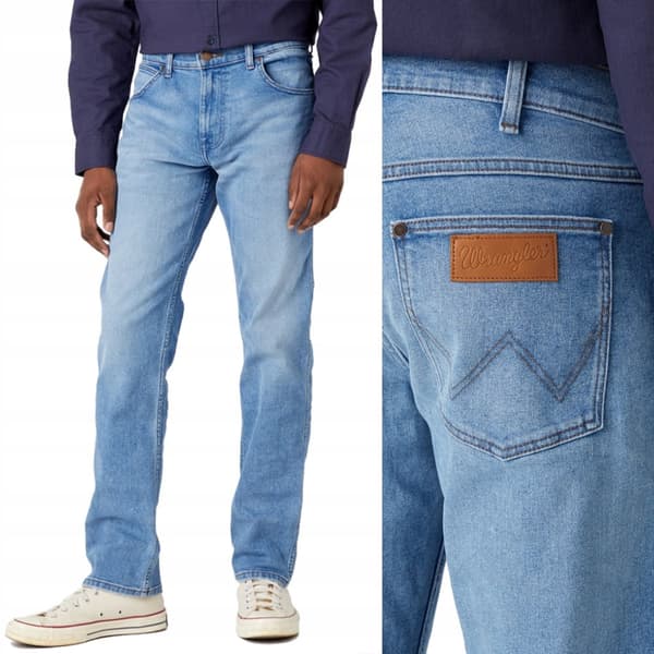 Wrangler Greensboro Cool Twist 365 Cool andningsbara blå jeans W44 L32