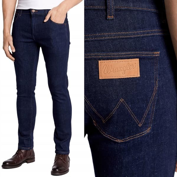 Wrangler LARSTON SLIM Day Drifter TAPERED MARINBLÅ DENIM W36 L34