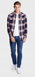 Miniatyrbild 5 av 7: Wrangler LARSTON SLIM TAPERED Country Boy TAPERED MÖRK DENIM W34 L32