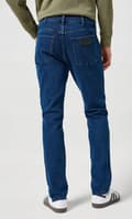 Miniatyrbillede 4 af 8: Wrangler LARSTON SLIM TAPERED Midnight Depth 365 VARME MØRKE JEANS W36 L34