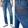 Miniatyrbild 1 av 8: Wrangler LARSTON SLIM Raindrop FITTED TAPERED DARK DENIM W31 L32