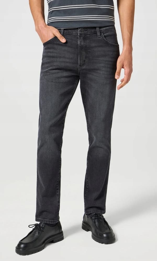 Wrangler LARSTON SLIM TAPERED FITTED TAPERED GRÅ DENIM W38 L32