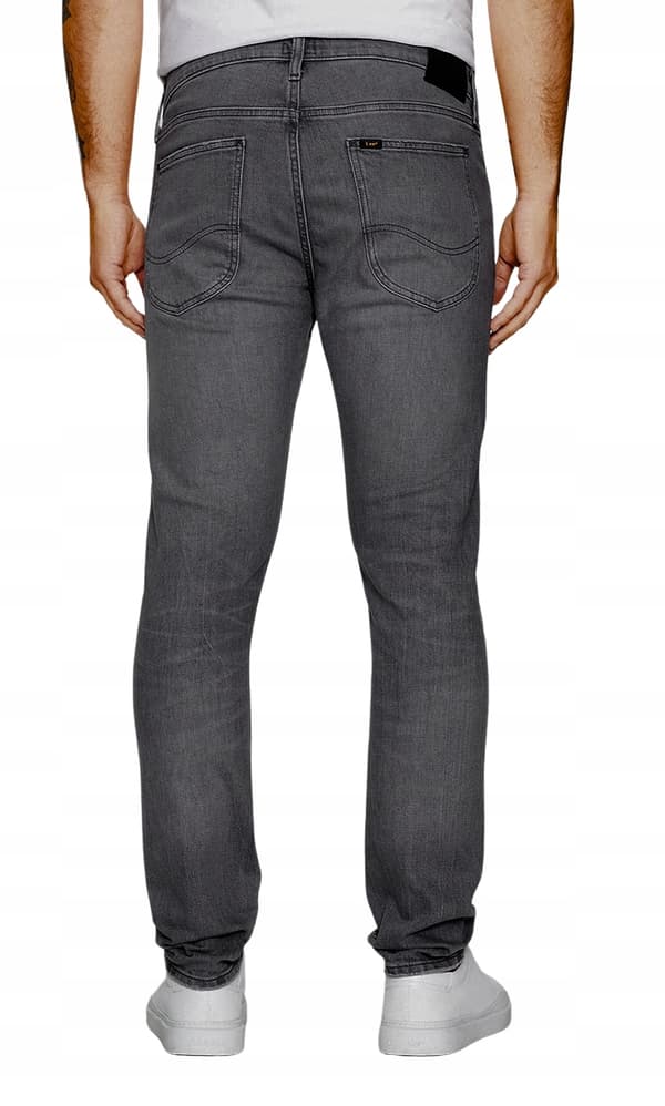 Lee LUKE SLIM TAPERED Grey Käytetty HAME ITALIALAISET HARMAA FARKUT W33 L32