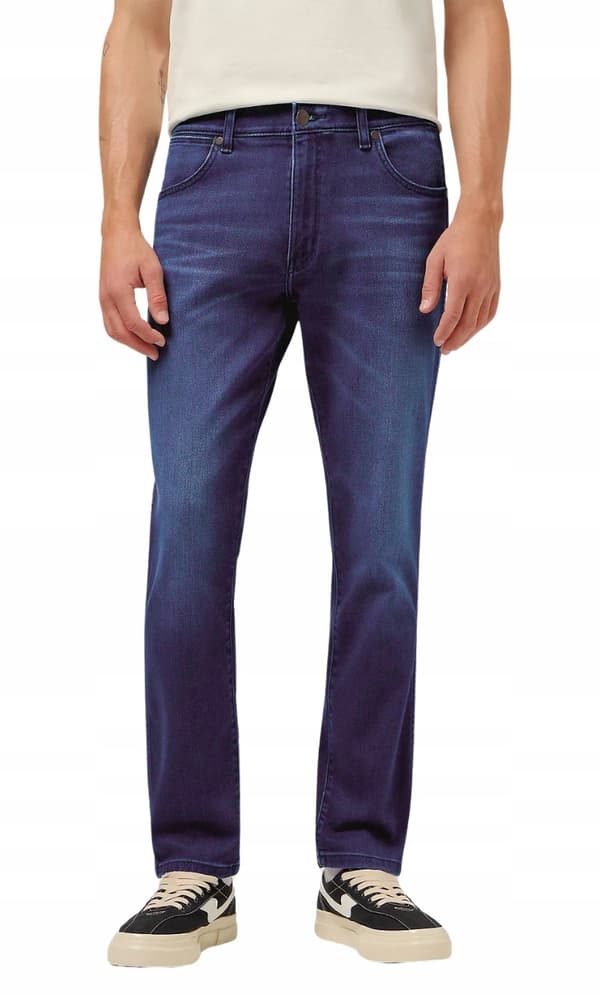 Wrangler LARSTON Blå Jam FREE TO STRETCH BEKVÄM MÖRK DENIM W34 L34