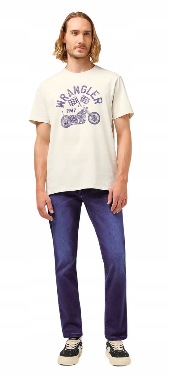 Wrangler LARSTON Blå Jam FREE TO STRETCH BEKVÄM MÖRK DENIM W34 L34