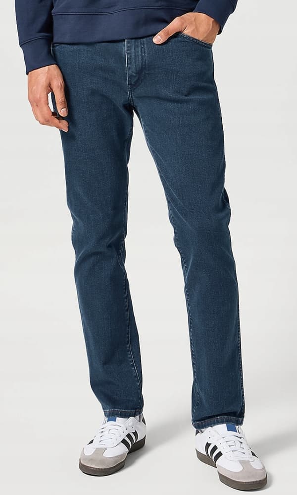 Wrangler LARSTON SLIM Blågrå FITTED TAPERED DARK DENIM W38 L32