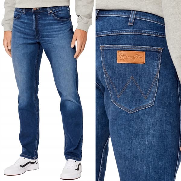 Wrangler Greensboro Heartbreaker Rak Mörk Jeans W34 L32