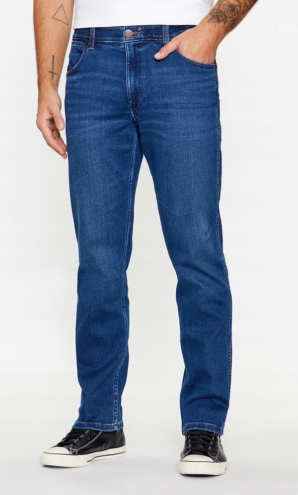 Wrangler Greensboro Olympia Free to Stretch mørk blød denim W36 L32