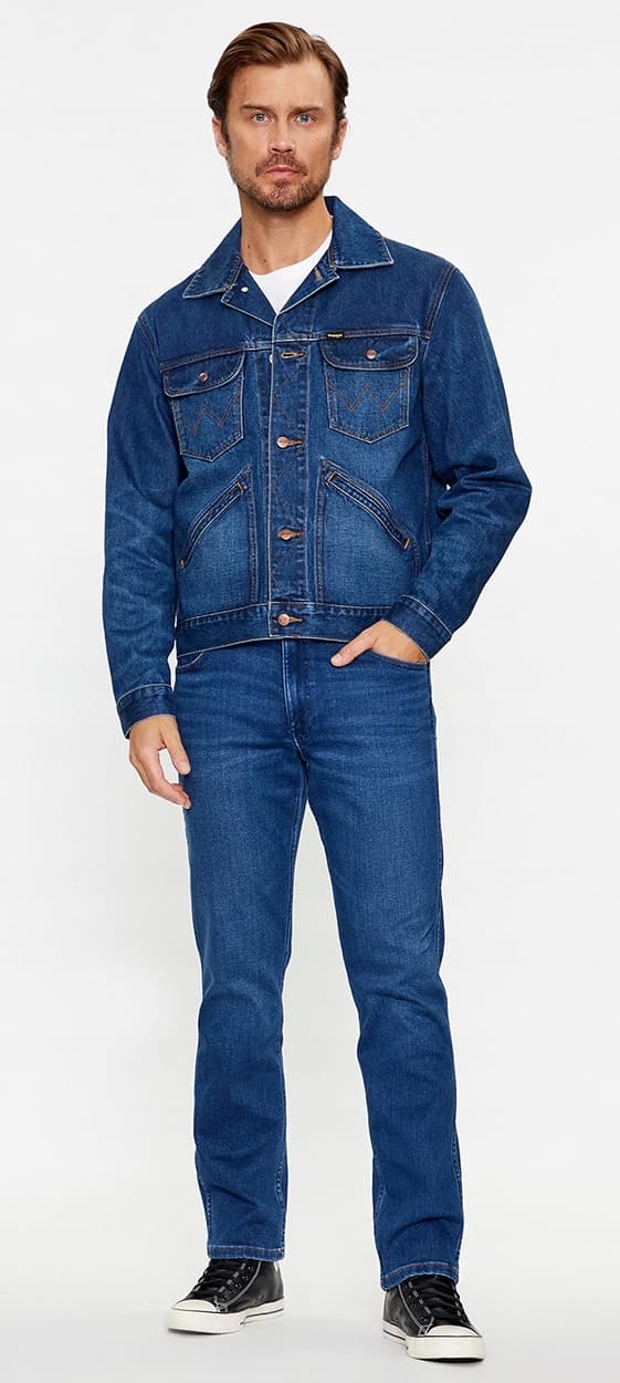 Wrangler Greensboro Olympia Free to Stretch mørk blød denim W36 L32