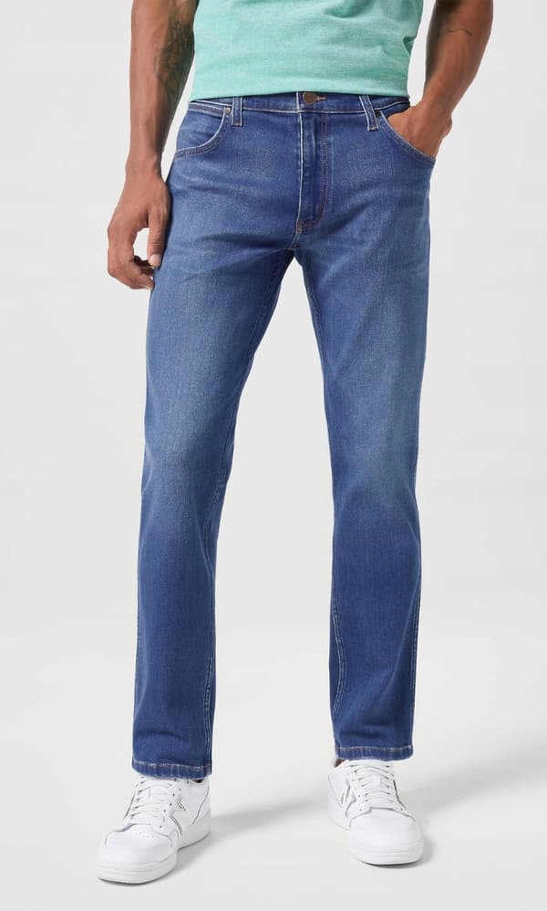 Wrangler Greensboro Rustic Free To Stretch Resårblå Jeans W40 L34