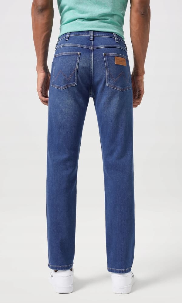 Wrangler Greensboro Rustic Free To Stretch Resårblå Jeans W40 L34