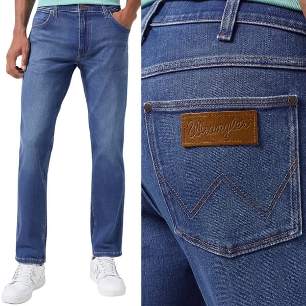 Wrangler Greensboro Rustic Free To Stretch Resårblå Jeans W40 L34