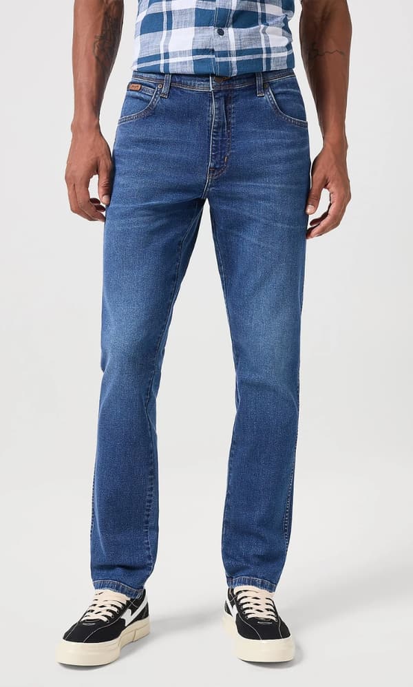 Wrangler Texas Slim Harvey Fitted Jeans Mörk Denim W36 L34