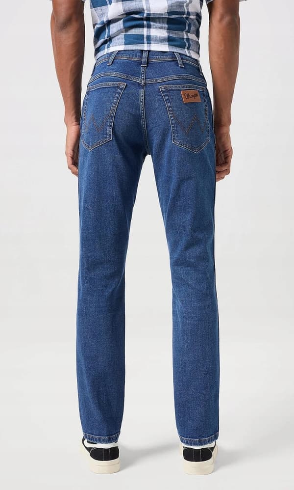 Wrangler Texas Slim Harvey Fitted Jeans Mörk Denim W36 L34