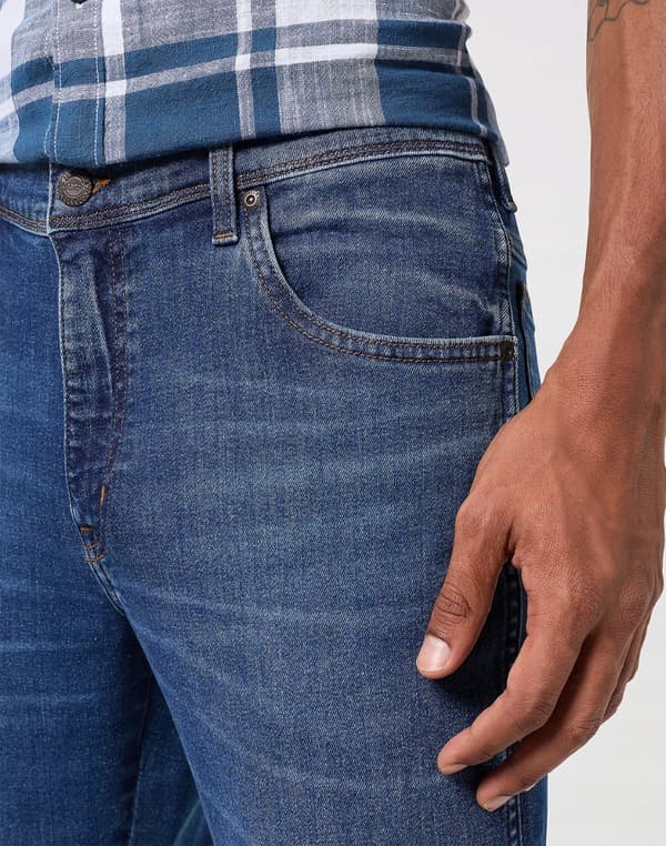 Wrangler Texas Slim Harvey Fitted Jeans Mörk Denim W36 L34