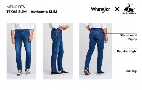 Wrangler Texas Slim Harvey Fitted Jeans Mörk Denim W36 L34