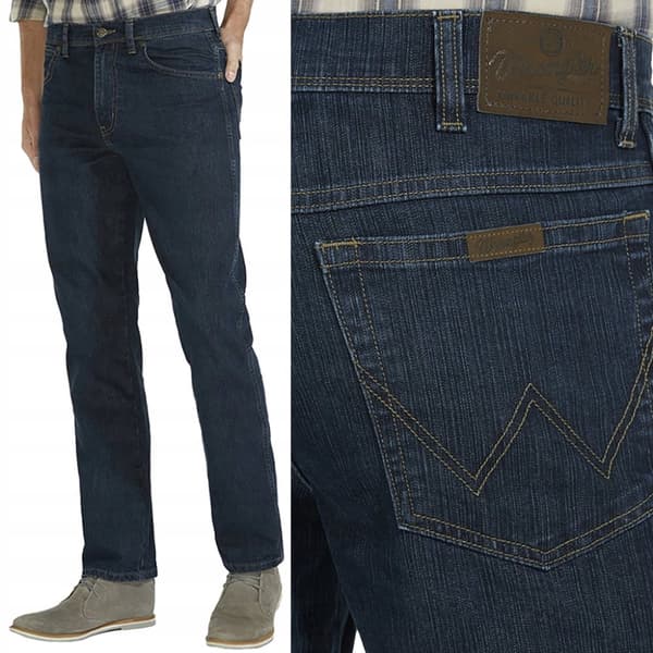 Wrangler REGULAR Darkstone DURABLE JEANS MARINEBLÅ JEANS W32 L32
