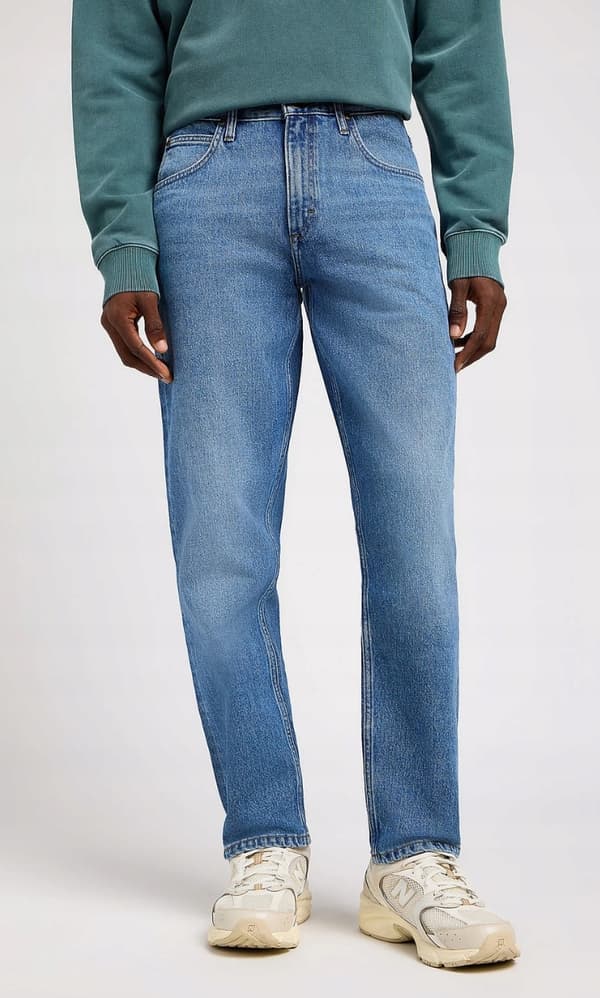 Lee OSCAR Dark Days Løse, koniske jeans med blå denim, W33 L32