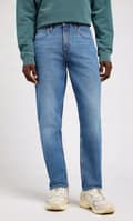 Miniatyrbillede 3 af 8: Lee OSCAR Dark Days Løse, koniske jeans med blå denim, W33 L32