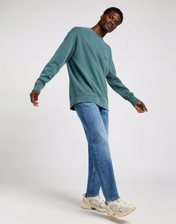 Lee OSCAR Dark Days Løse, koniske jeans med blå denim, W33 L32