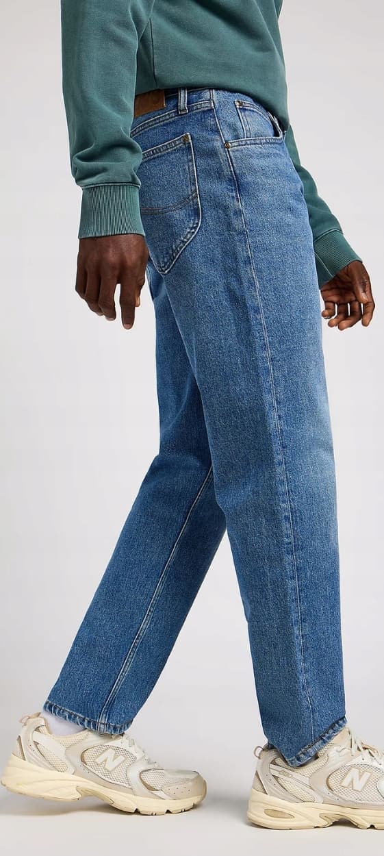 Lee OSCAR Dark Days Løse, koniske jeans med blå denim, W33 L32