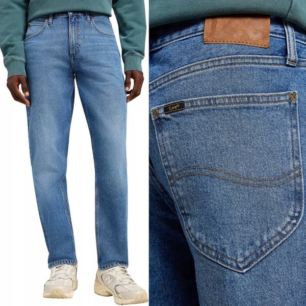 Lee OSCAR Dark Days Løse, koniske jeans med blå denim, W33 L32