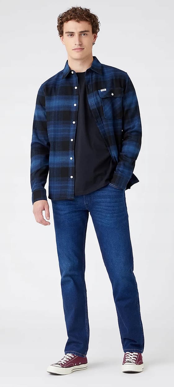 Wrangler GREENSBORO The Bullseye MÖRKA JEANS RAKA JEANS W34 L34