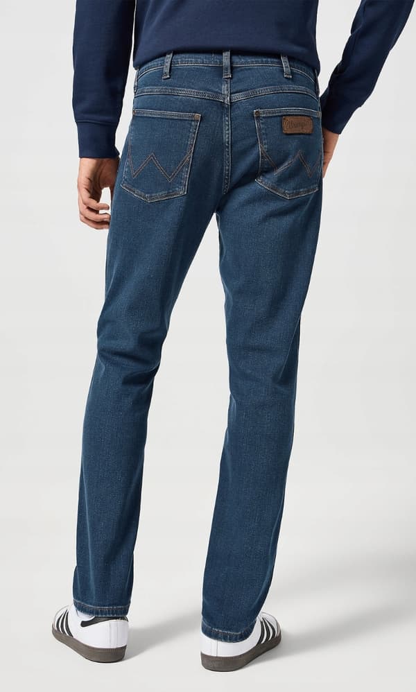 Wrangler LARSTON SLIM Blågrå MÖRKA JEANS W33 L32