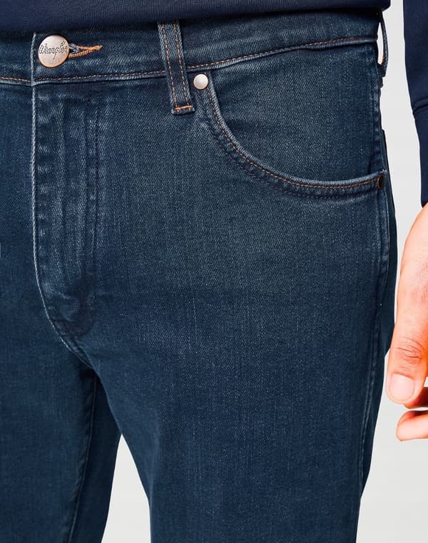 Wrangler LARSTON SLIM Blågrå MÖRKA JEANS W33 L32