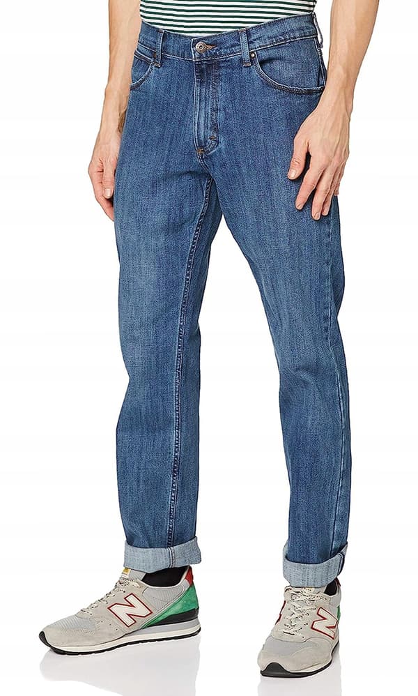 Wrangler STRAIGHT Mid Stone RØDE KABELBANDEDE JEANS STRAIGHT JEANS W32 L30