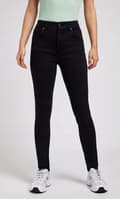 Miniatyrbild 3 av 8: Lee ULC SKINNY Svarta HÖGA SVARTA DAMSKINNYJEANS W33 L31