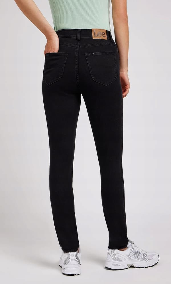 Lee ULC SKINNY Svarta HÖGA SVARTA DAMSKINNYJEANS W33 L31