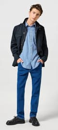 Miniatyrbild 5 av 8: Wrangler Texas Slim Midnight Shadow Epic Soft Jeans W33 L30